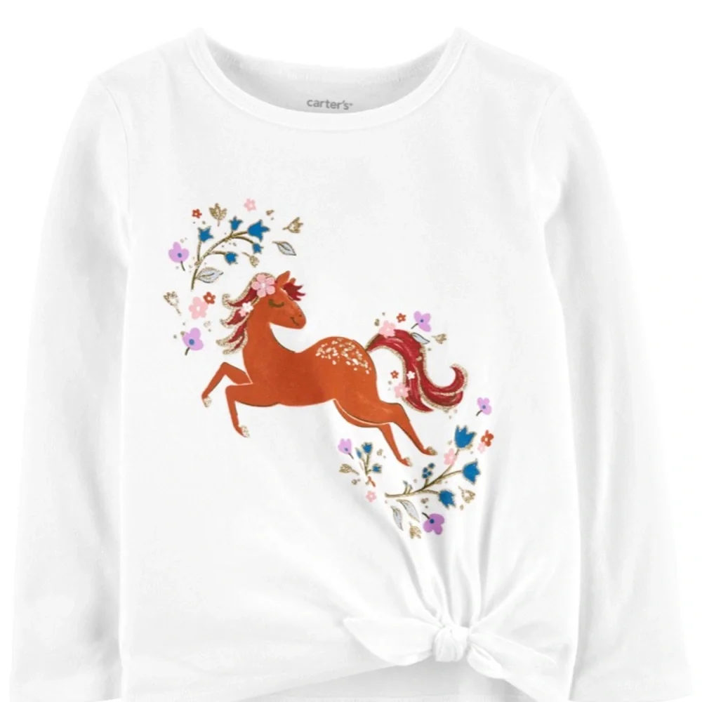 Set of 2 Girls long sleeve graphic T-shirts. Size 24M